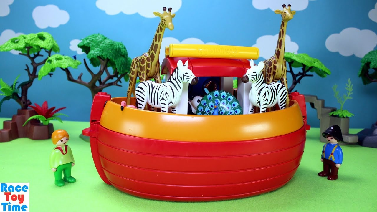 Playmobil 1-2-3 Noah's Animals Ark Fun Toys For Kids - Learning Animal Names Educational