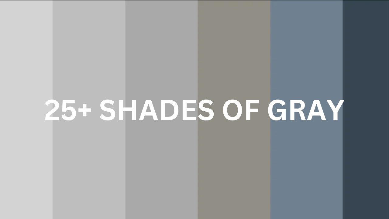 25+ Shades of Gray Color | Colors Names