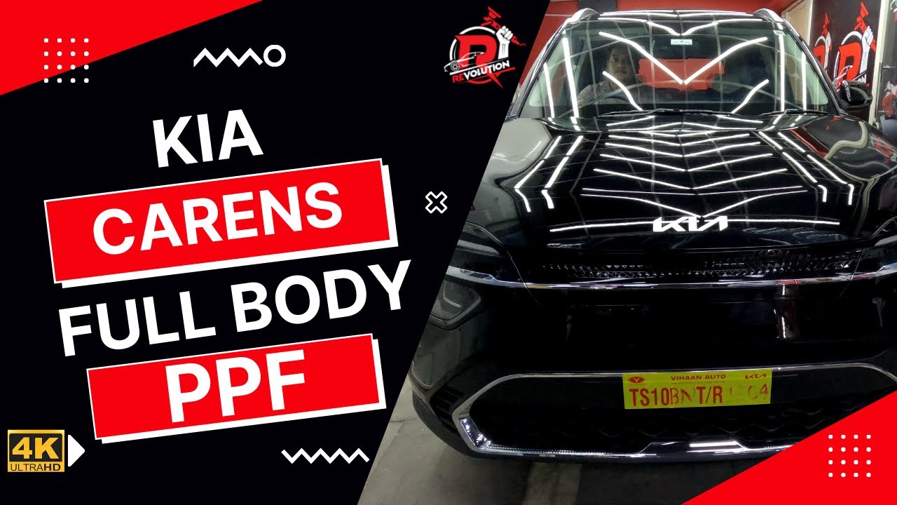 KIA CARENS PROTECTED WITH PAINT PROTECTION FILM ( PPF ) | REVOLUTION DETAILING STUDIO HYDERABAD