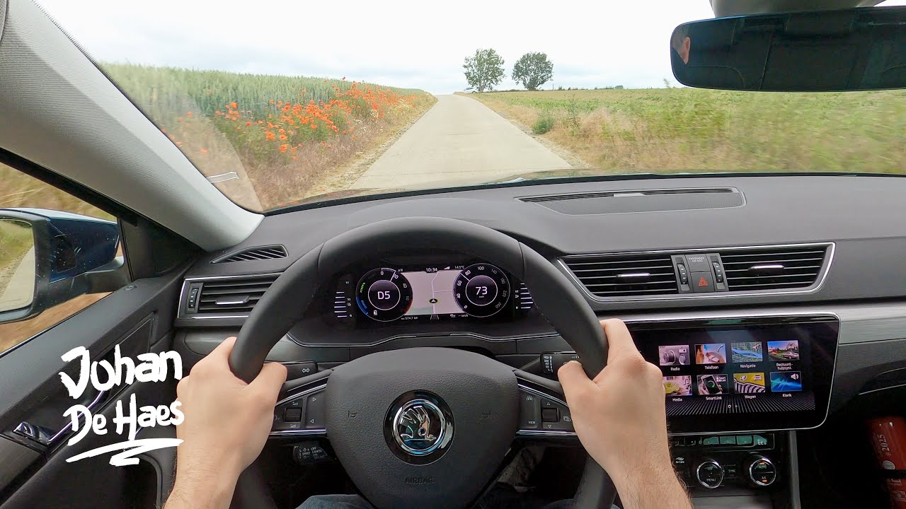 2020 SKODA SUPERB COMBI IV PLUG-IN HYBRID 1.4 TSI 218 HP POV TEST DRIVE