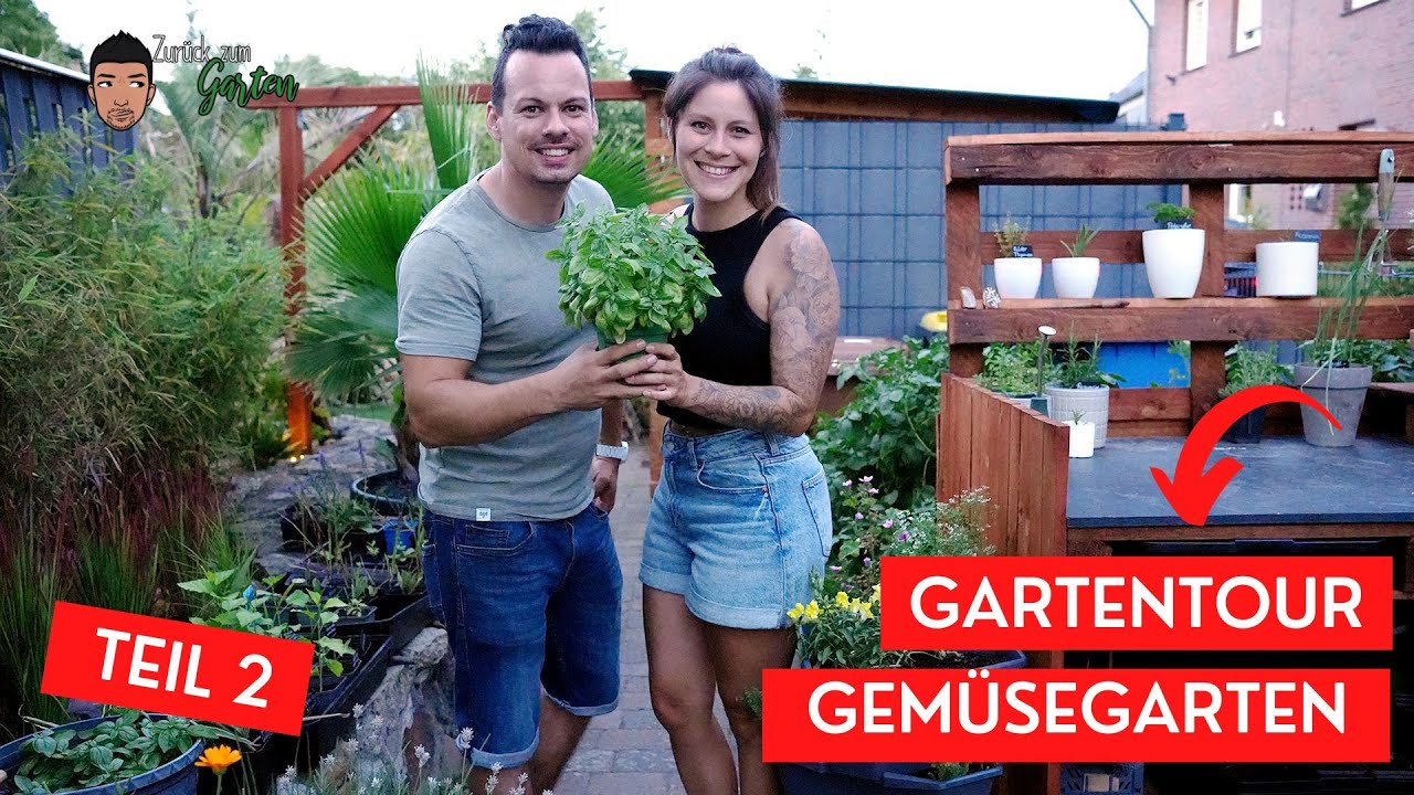 Gemüsegarten Tour bei Jackys Traumgarten - Mini Obstbäume, Hochbeete, Anzuchttisch Basilikum und Co