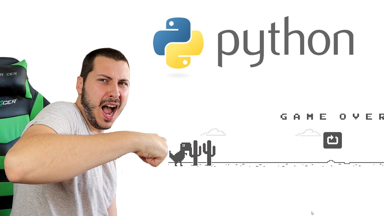 УНИЧТОЖЕНИЕ игры &laquo;Динозавры&raquo; в Google Chrome с помощью АВТОКЛИКЕРА | Бот Python | PyAutoGUI