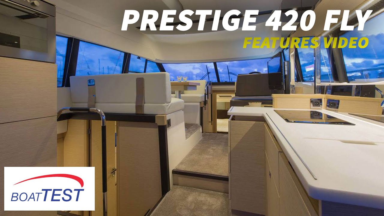 Prestige 420 Fly (2020-) Features Video - By BoatTEST.com