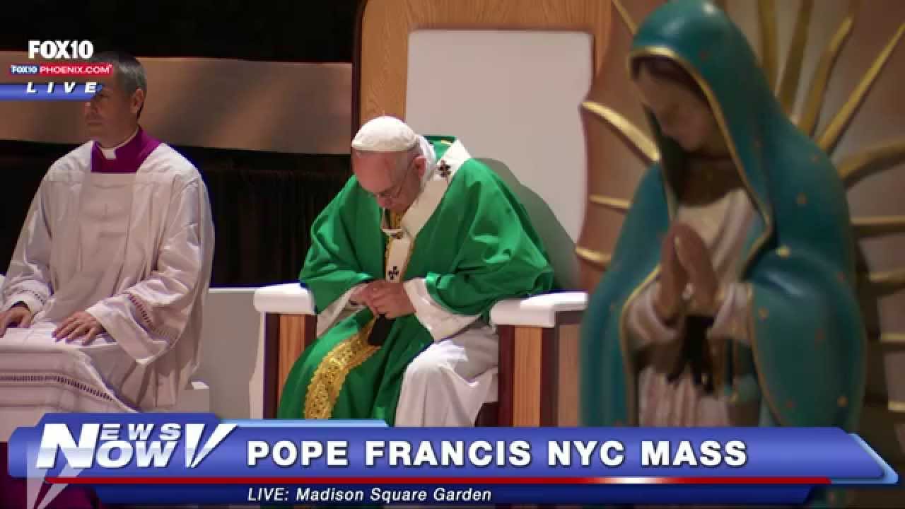 FNN: Pope Celebrates Mass at Madison Square Garden and visits a NYC school