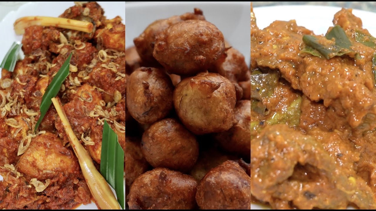 Resepi Jemput-jemput pisang, Rendang, Ayam masak merah bawang goreng
