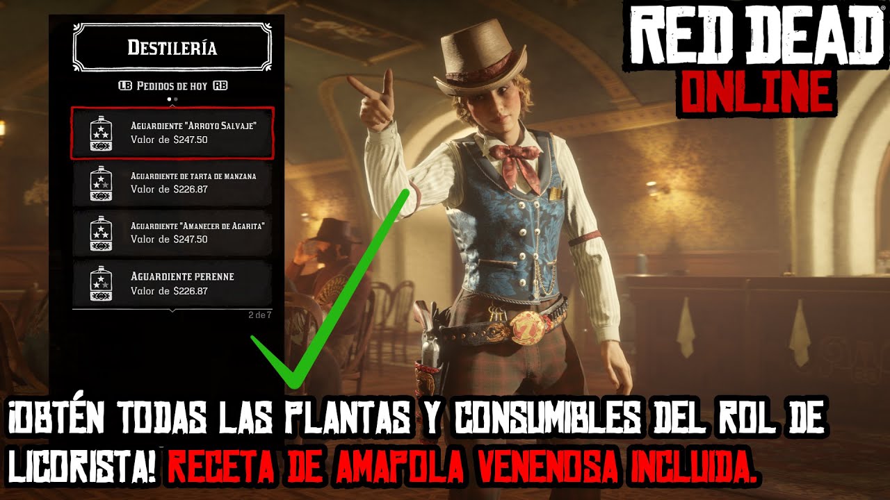 RDR 2 Online - ¡Guía para obtener TODAS las plantas y la receta de Amapola venenosa de Licorista!