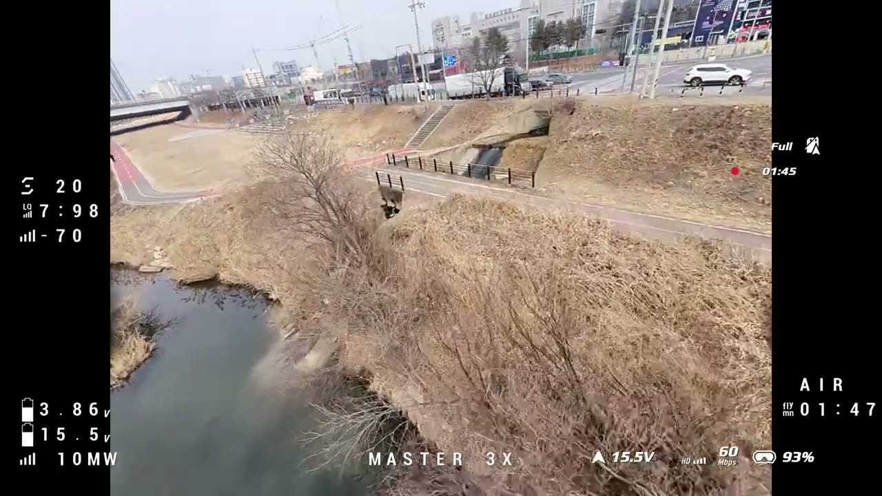 간만에 따뜻해서 갑천주변 fpv 6개월차