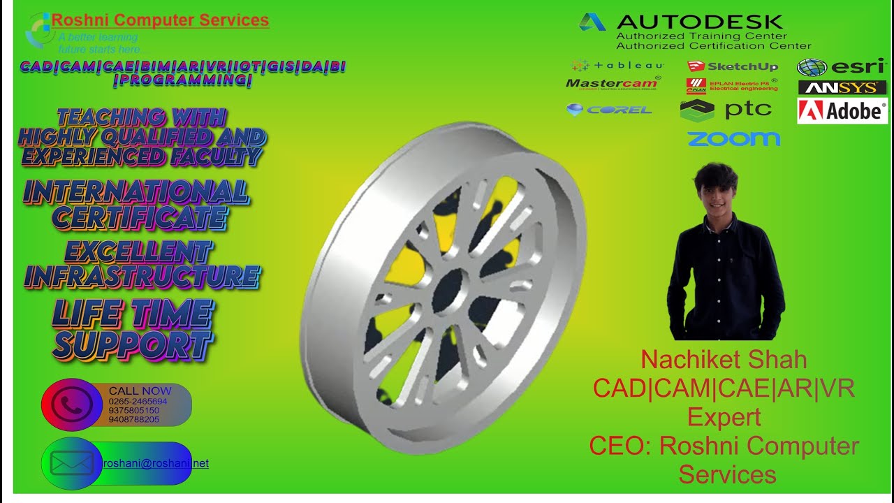 3D Tyre Rim Modeling | AutoCAD | Nachiket Shah | Expert Faculty