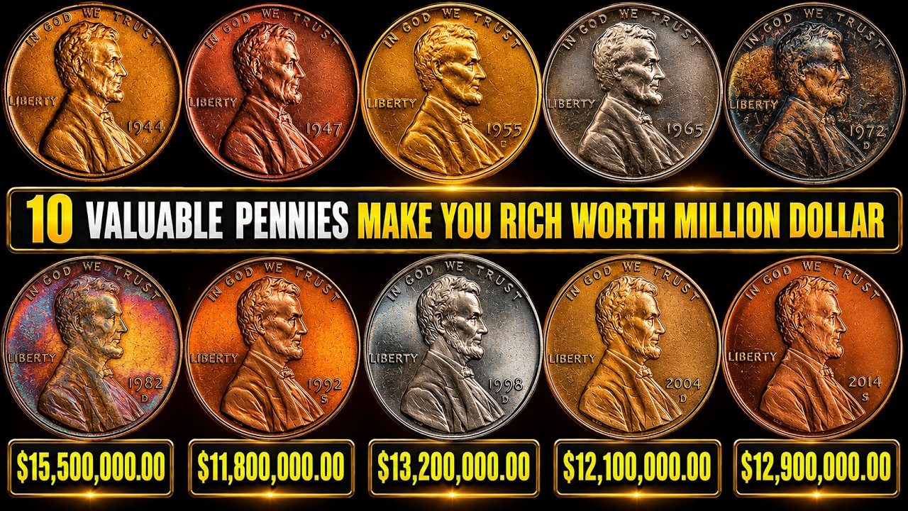 TOP 10 MOST EXPENSIVE SUPER RARE PENNIES EVER SOLD! RECORD-BREAKING VALUES YOU WON&rsquo;T BELIEVE