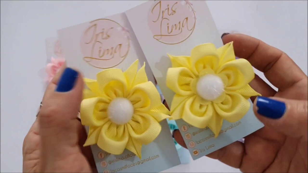 Flor de Gorgurão 🎀 Flor Charmosa 🎀 DIY  🎀 Pap 🎀 Tutorial 🎀 By Iris Lima