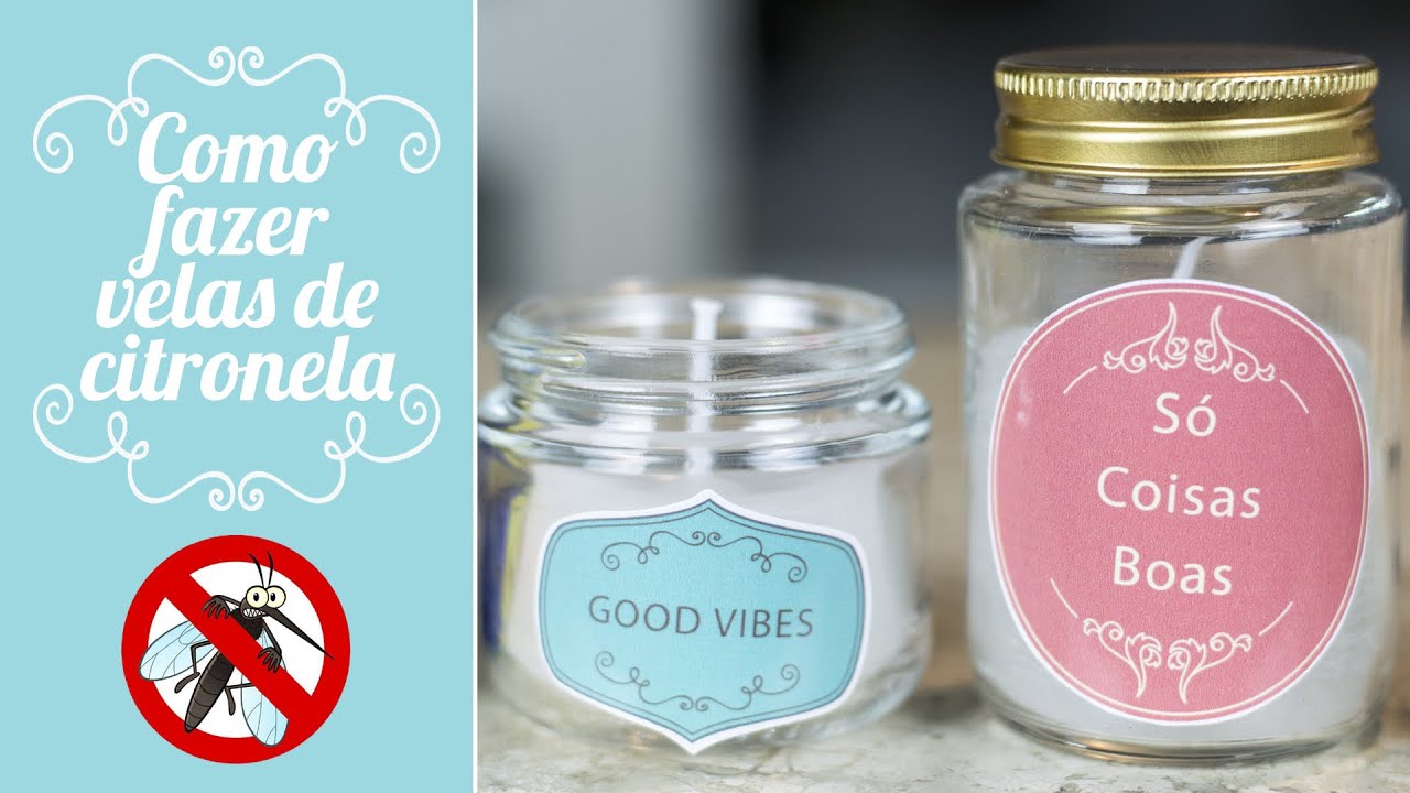 Como fazer Velas de Citronela | Repelente natural