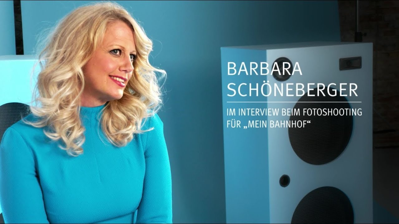 Barbara Schöneberger im Interview mit „Mein Bahnhof“  Making of Fotoshooting