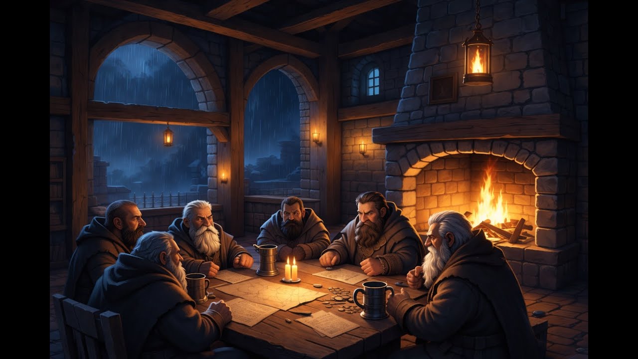 Dwarven Tavern Ambience 🔥 The Contract - Part 1 | Cozy Fantasy Night (10 Hours) #RelaxWithBoom