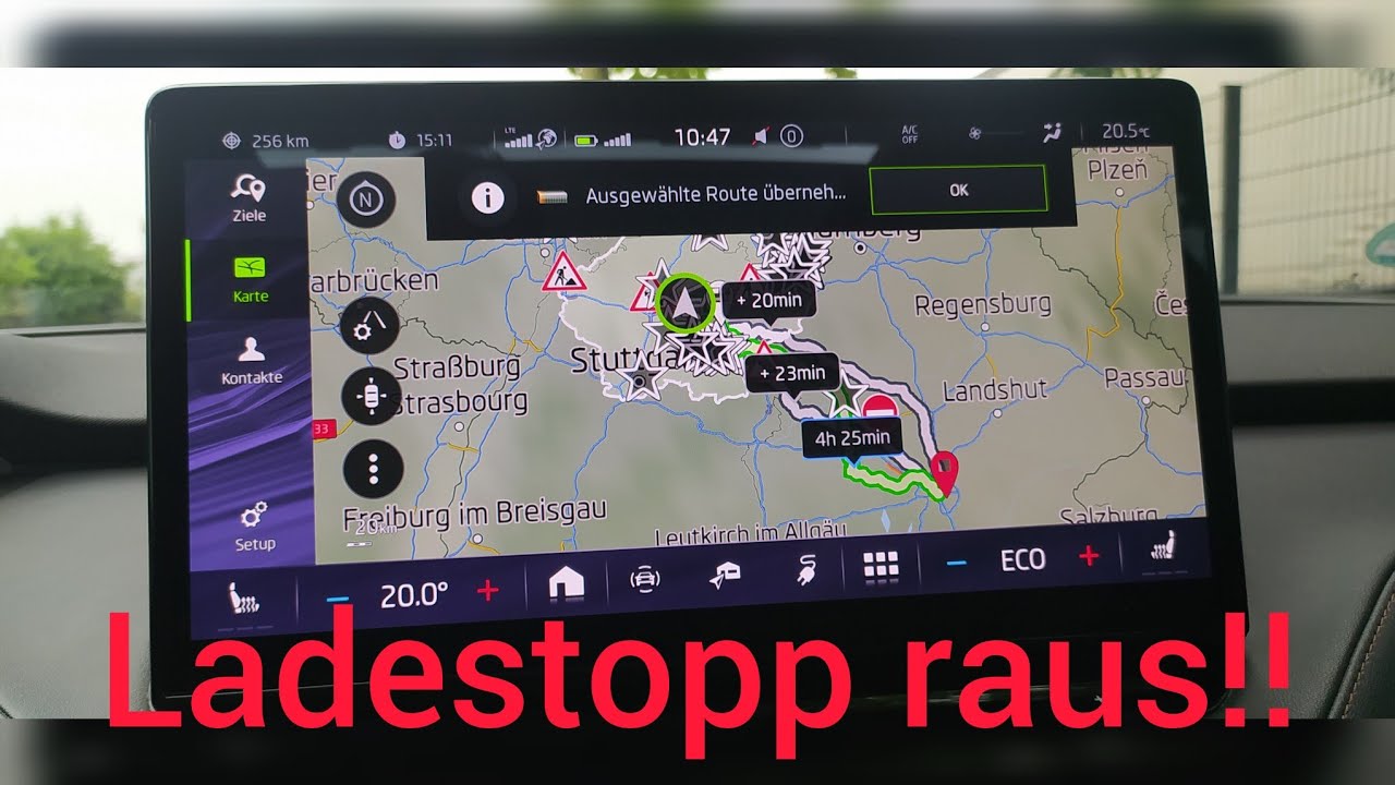 SKODA ENYAQ - Navigation ohne nervigen Ladestopp - neue Schnellfunktion unter 3.7!!