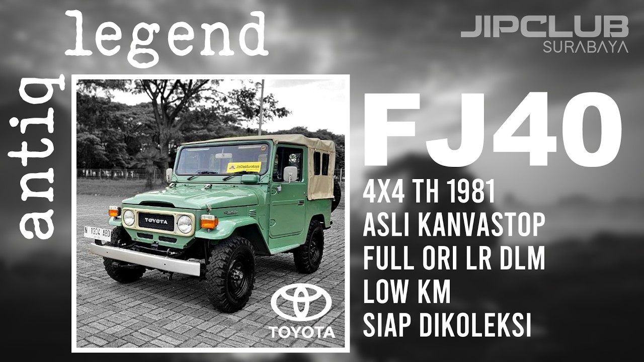 Antik!Legend! Toyota FJ40 4x4 th 1981 asli KanvasTop,Full Original luar dalam,Low Km, Siap dikoleksi