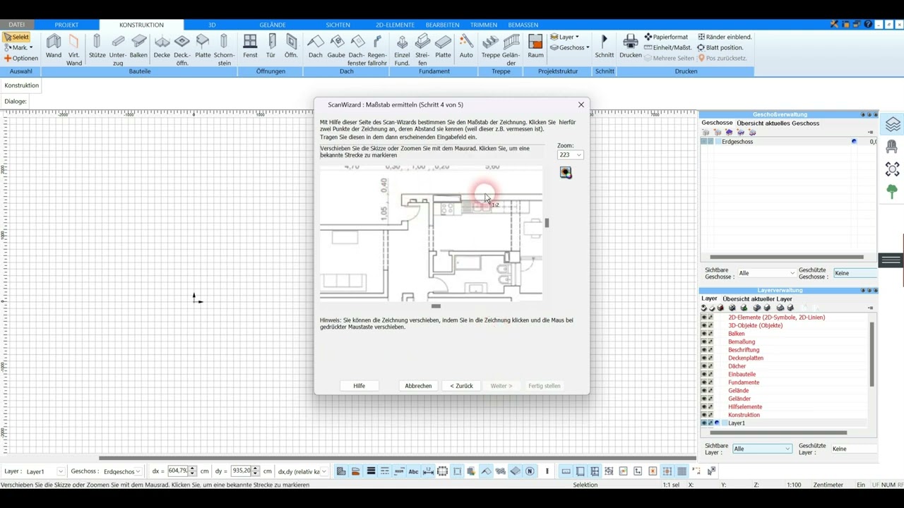 ScanWizard   Lageplan/Grundriss importieren & durchpausen im Immocado 3