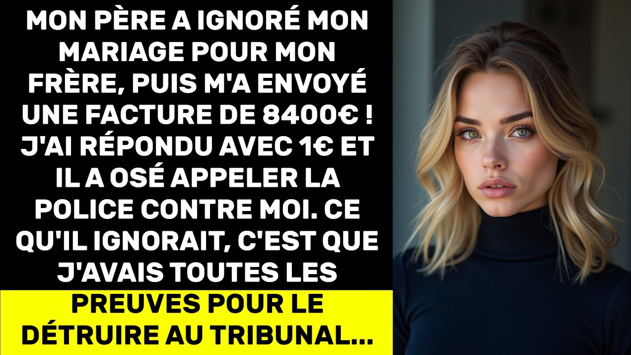 Mon père a ruiné mon mariage pour son fils favori. Ma vengeance à 1€ l'a mis à la rue...