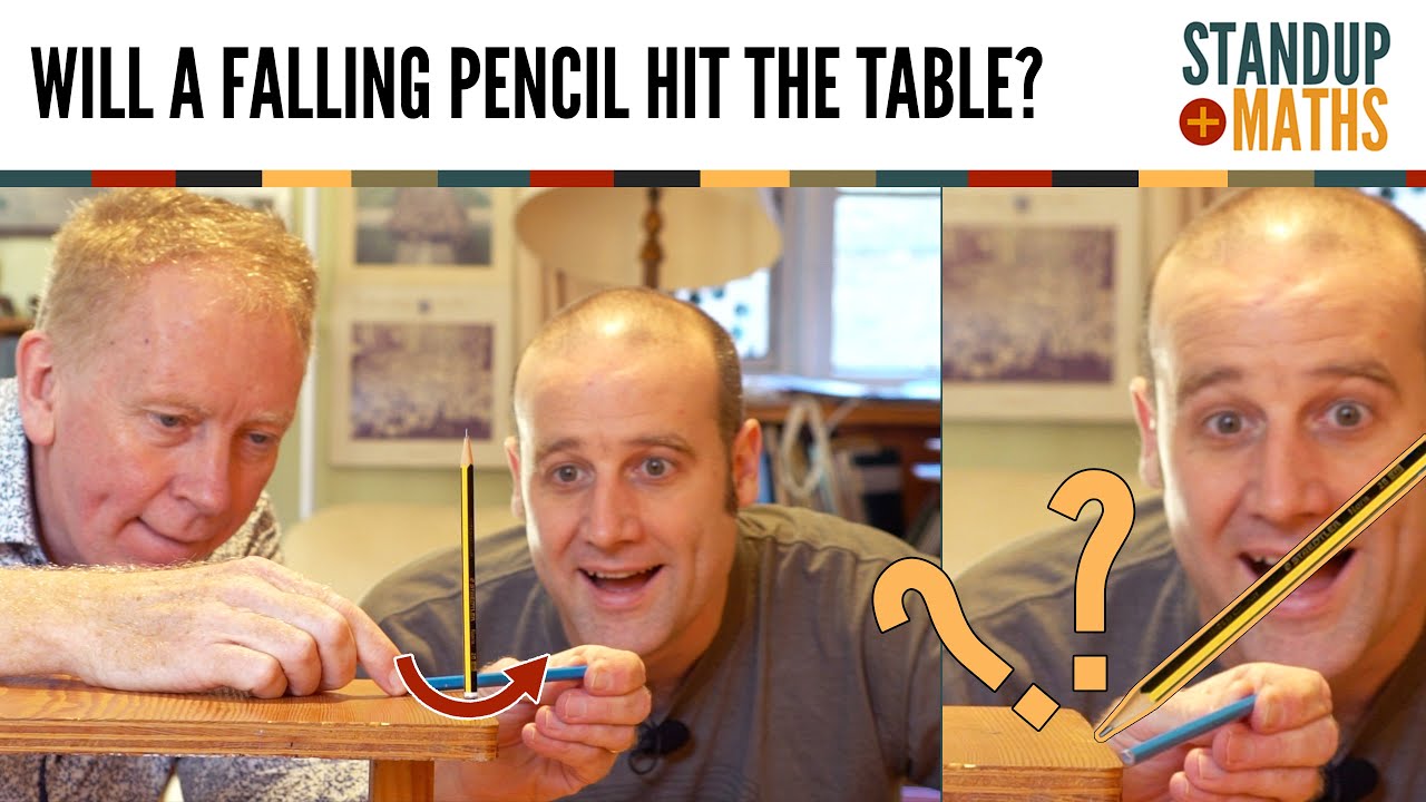 Will a falling pencil hit the table? We do the maths!