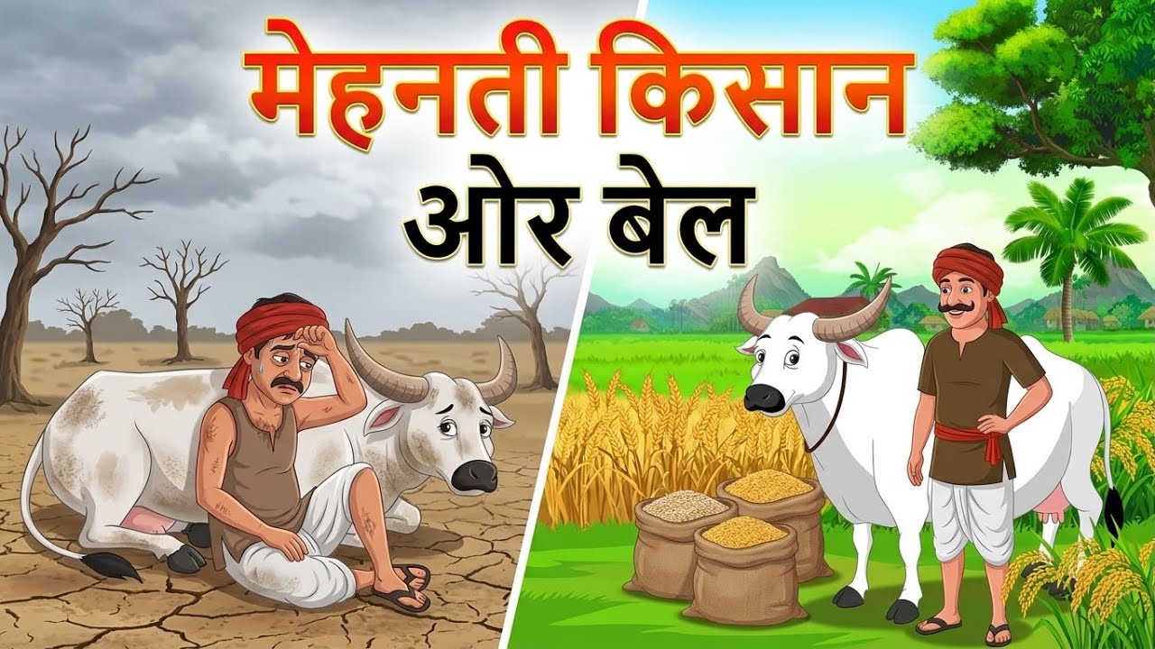 मेहनती किसान ओर बेल | MEHANATI KISAAN AUR BAIL | HINDI STORIES | HINDI KAHANIYA