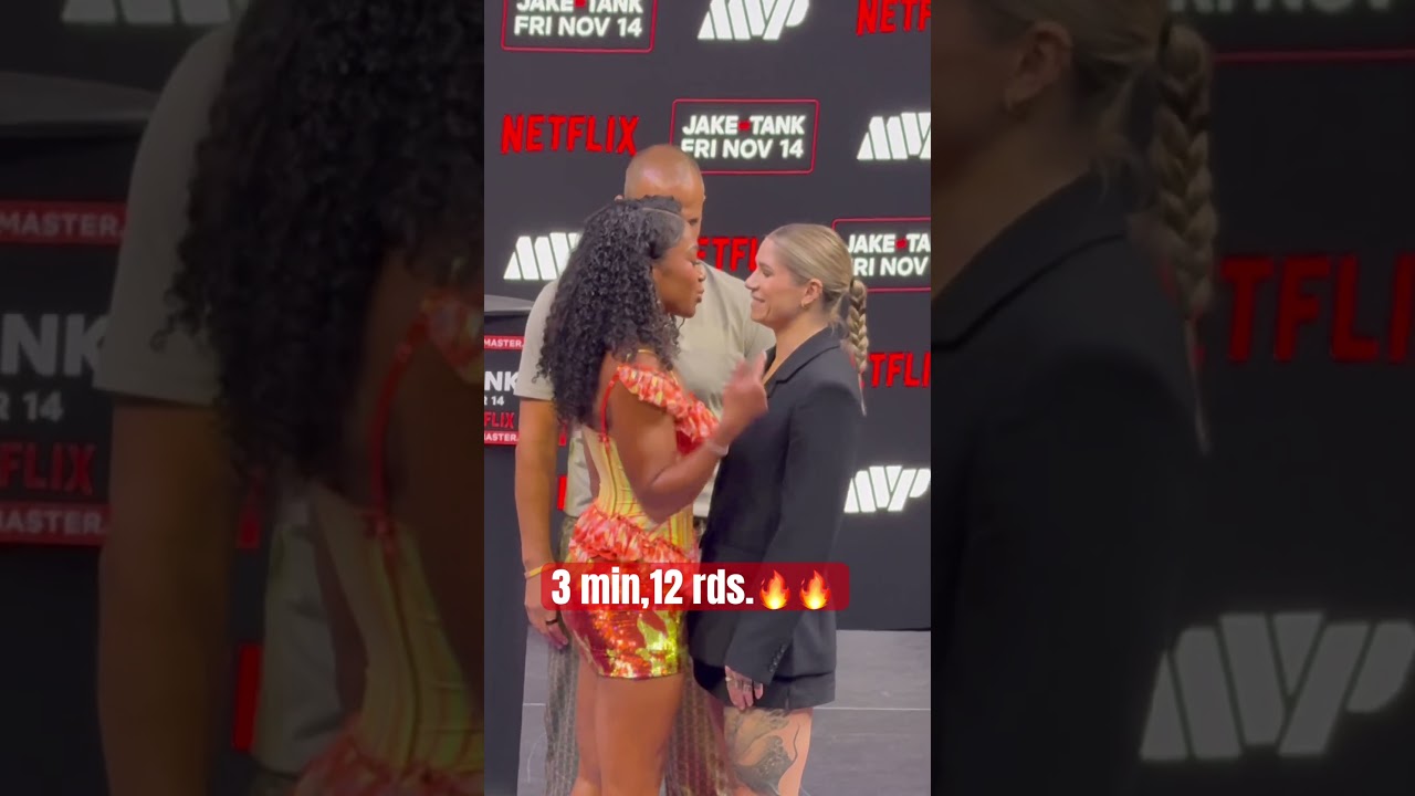 Alycia Baumgardner VS Leila Beaudoin FACEOFF!! 🔥 #alyciabaumgardner #jakepaul #viral #shorts