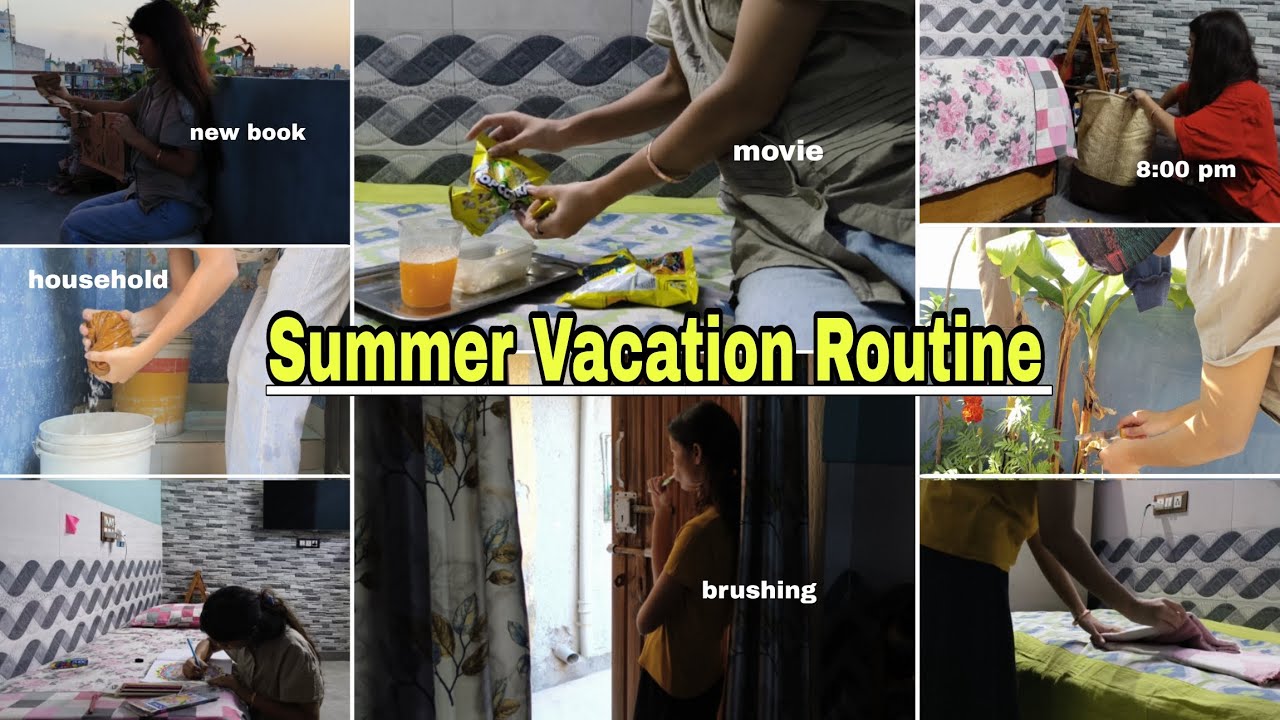 SUMMER VACATION MORNING-NIGHT ROUTINE🔆/Make Boring Vacations 'Interesting & Productive'#routinevlog