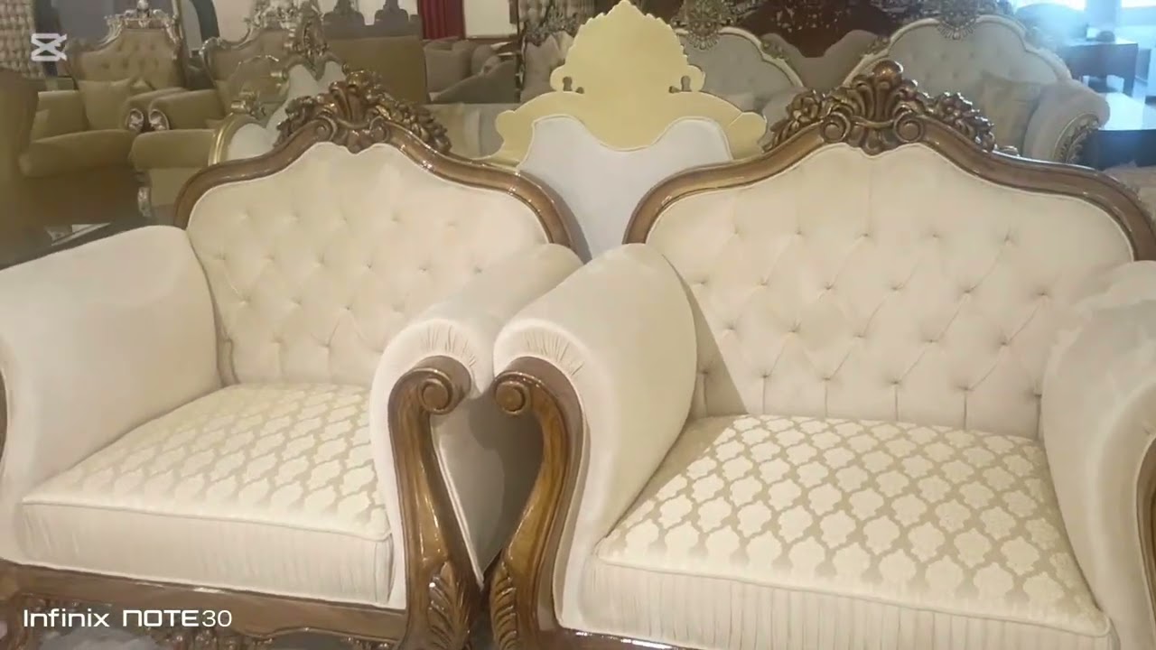 Ladojee furniture chinnioti seven seater sofa with table h13 near hbl. Bank. Golra road