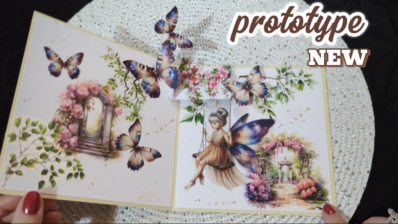 prototype for a NEW creation 🦋🩷🦋 SWING POP-UP (plz see description) #cardcreations