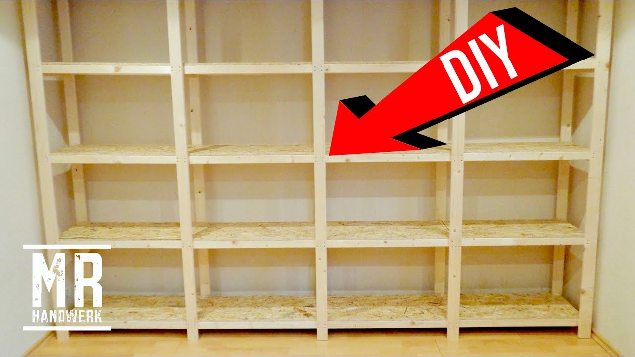 Günstiges Holzregal selber bauen Perfekt  die Werkstatt.