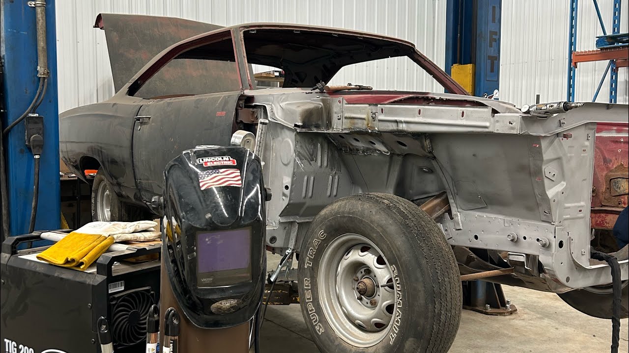 68 Plymouth Roadrunner USCT core support and fender brace install