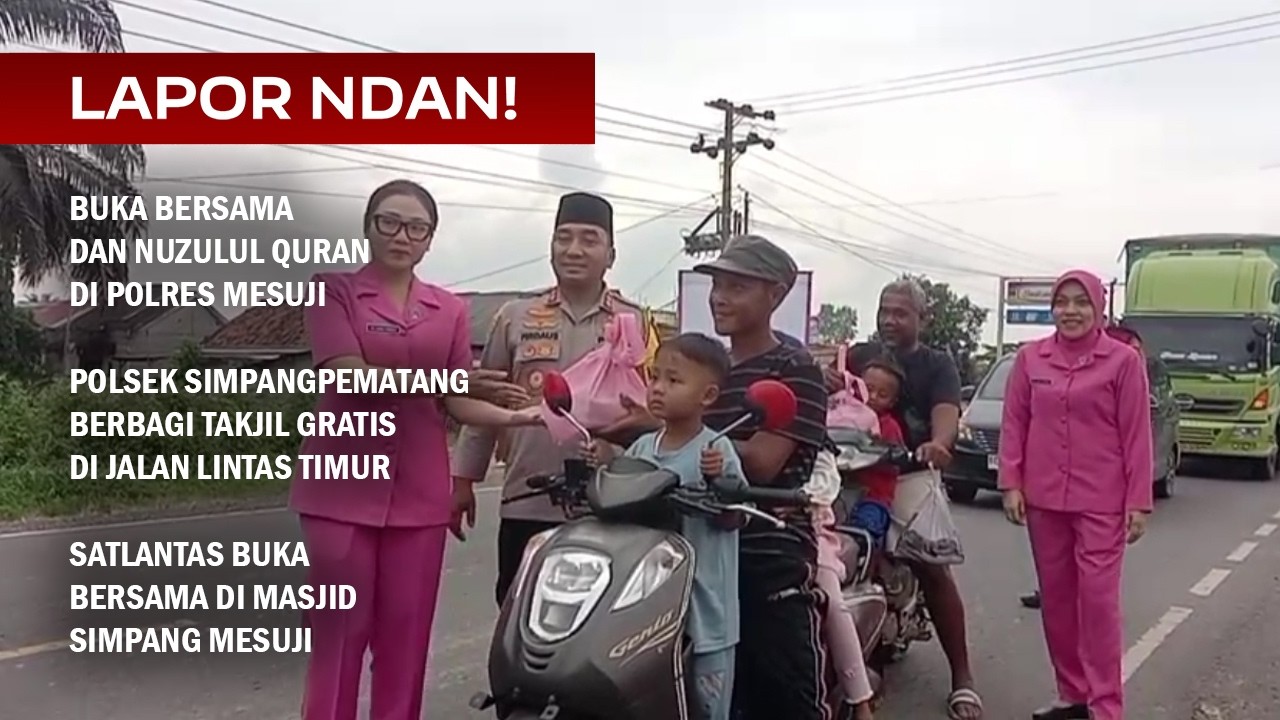 Kapolres Mesuji Bersama Bhayangkari Bagikan Takjil