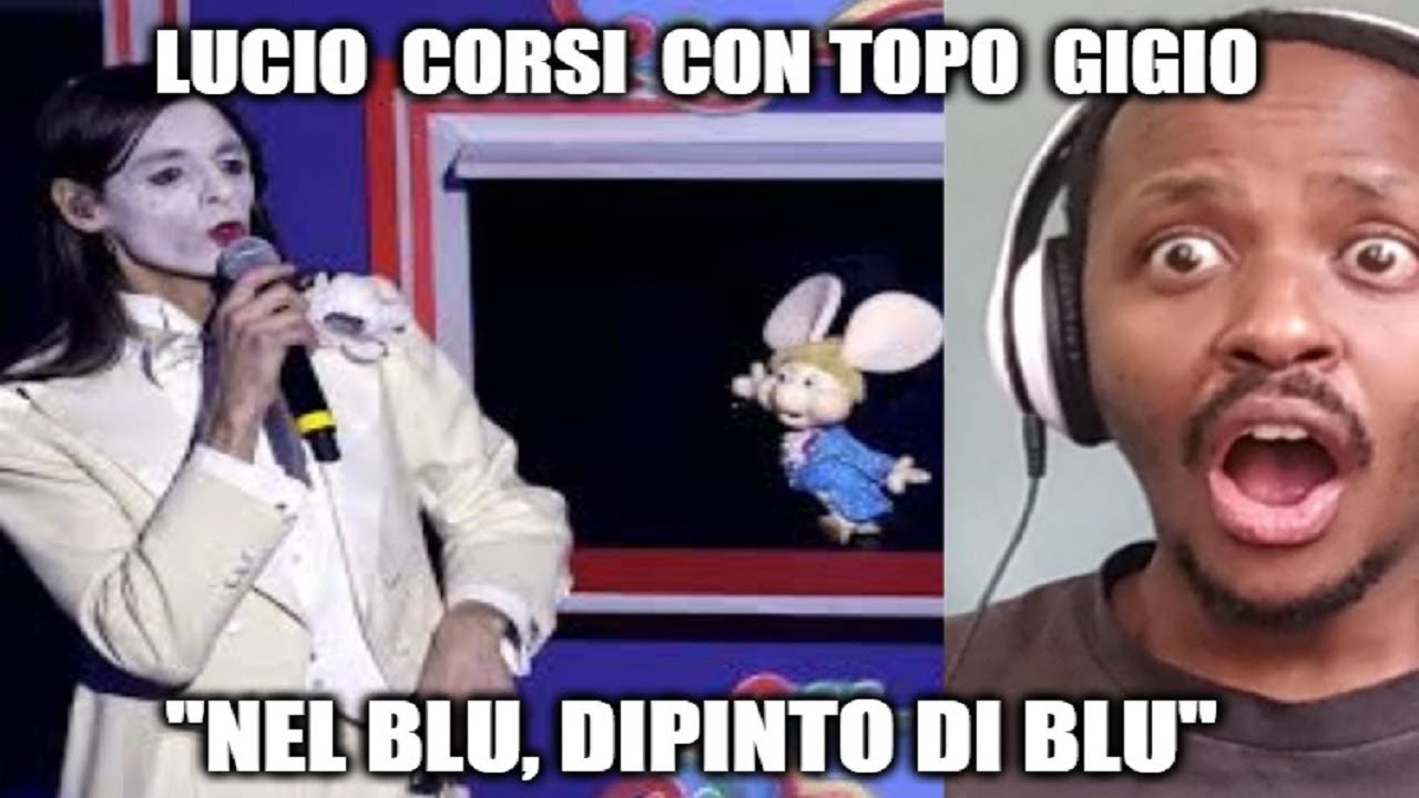 🇮🇹  Lucio Corsi x Topo Gigio REACTION - Nel blu dipinto di blu - Sanremo 2025