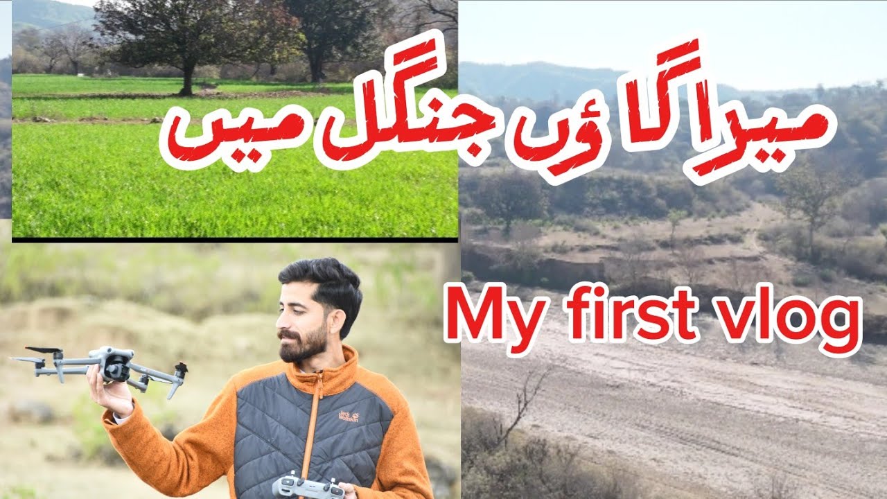 My first vlog at home 🏠 / my first time vlog in jungle / my first vlog with drone camera ۔