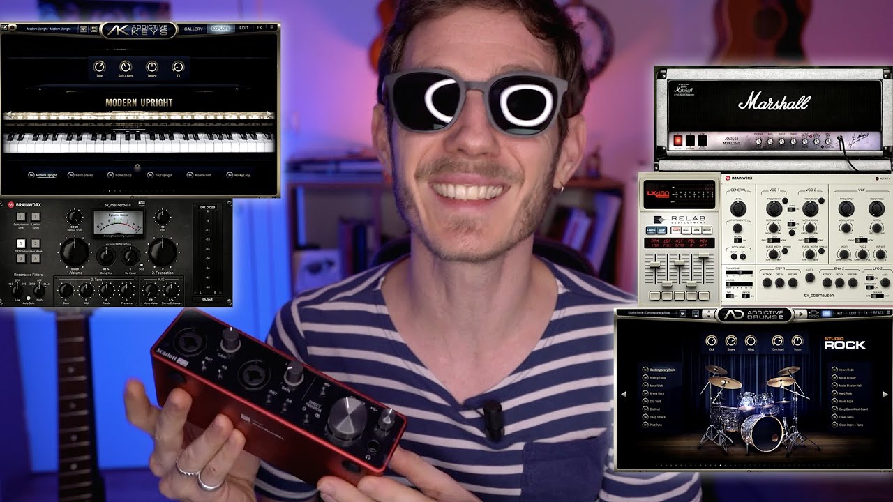 Je teste les plug-ins offerts avec les cartes son Scarlett (Focusrite)