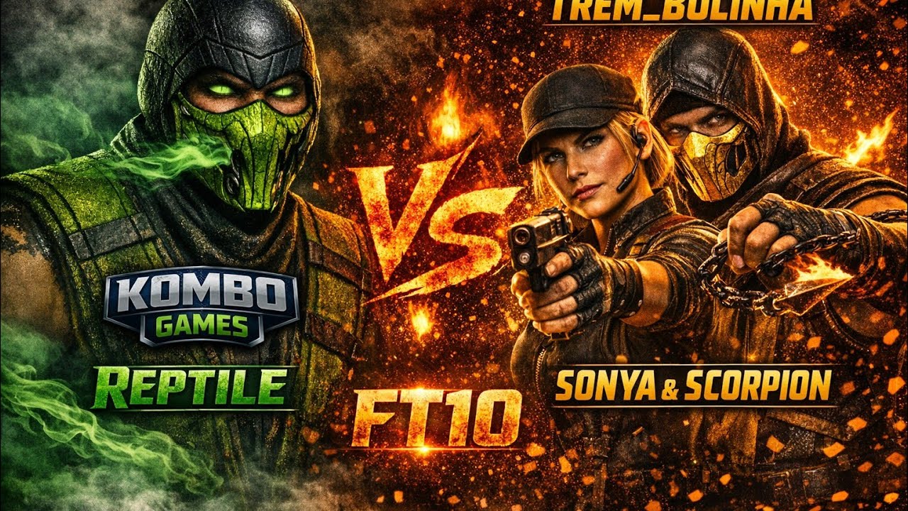 Mortal Kombat XL Ft10  Insane Trem _Bolinha Soynia e Scorpion vs Reptile Ft Insane  Player
