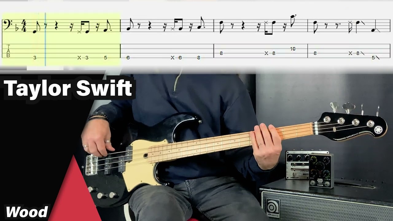 Taylor Swift - Wood (bass cover tabs) #basscover #taylorswift