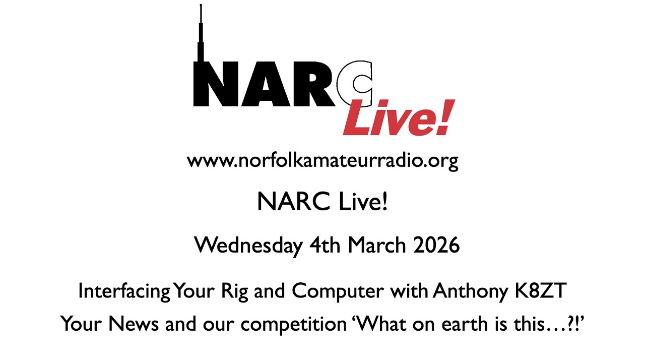NARC Live! 4th March 2026 - Interfacing Your Rig and Computer with Anthony Luscre K8ZT