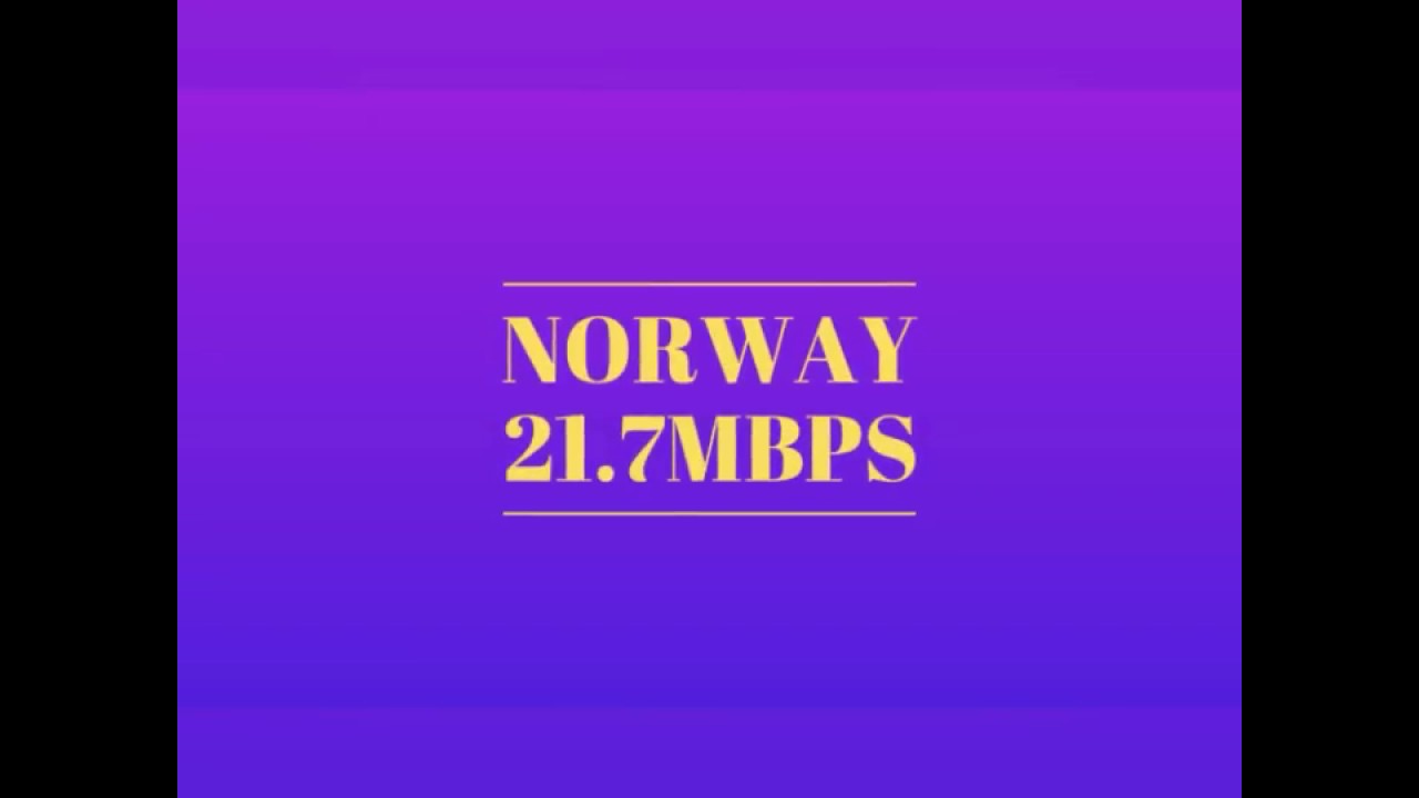 Top 5 countries with highest internet speed