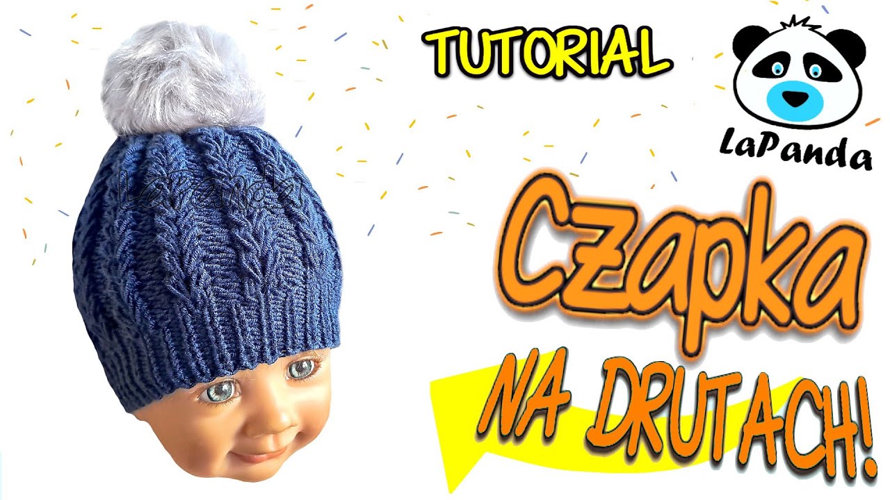 ŁATWA CZAPKA NA DRUTACH DLA DZIECKA  [#15] *Jak zrobić* - LaPanda   KNITTED TODDLER  HAT