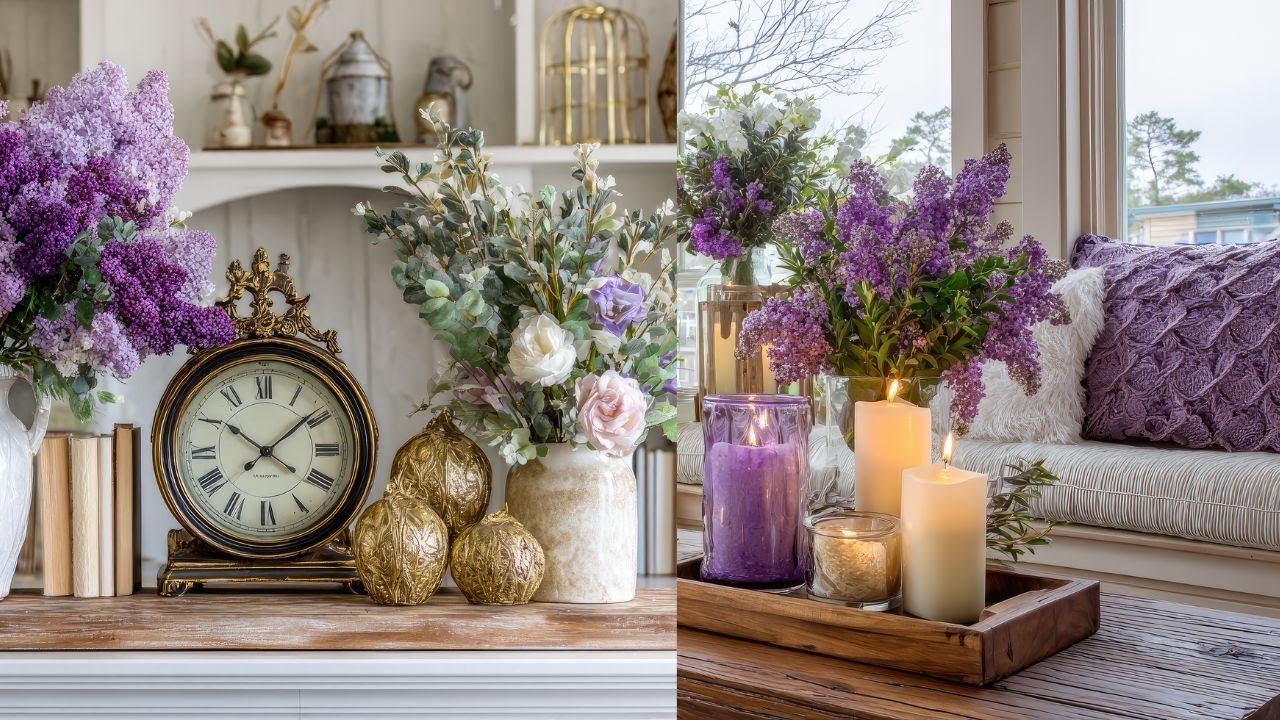 Романтичный и роскошный винтажный фермерский дом | Коттедж Perfectly Purple поистине милый и крас...