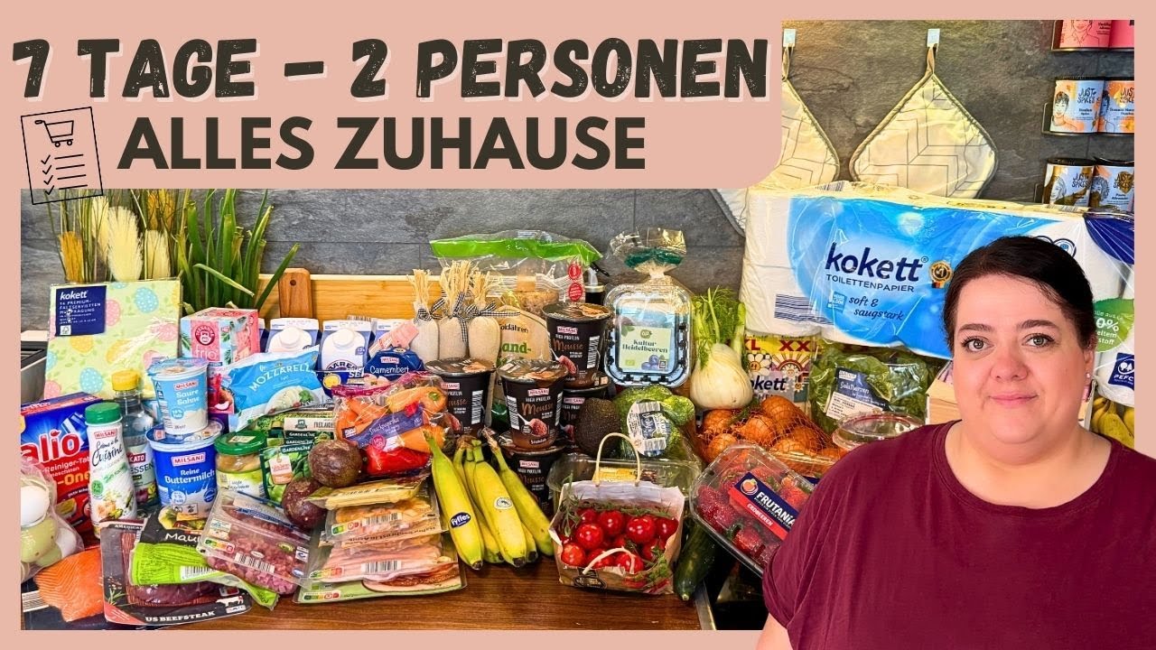 💡 Wocheneinkauf für 2 unter 150€ 💸 | 42 Mahlzeiten – realistischer Speiseplan 🛒✨