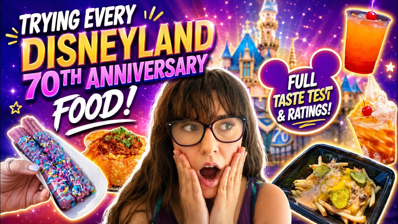 Trying EVERY Disneyland 70th Anniversary Food! 🏰✨ | Full Taste Test & Ratings