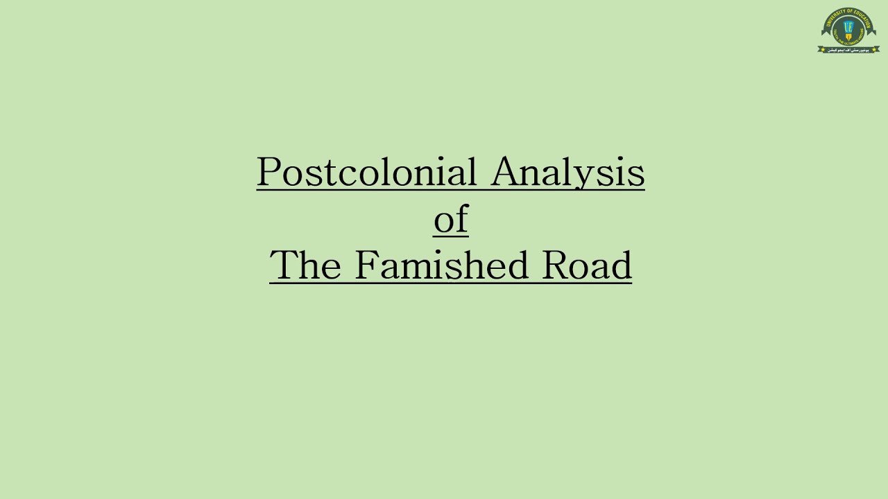 African Literature: Lecture 25