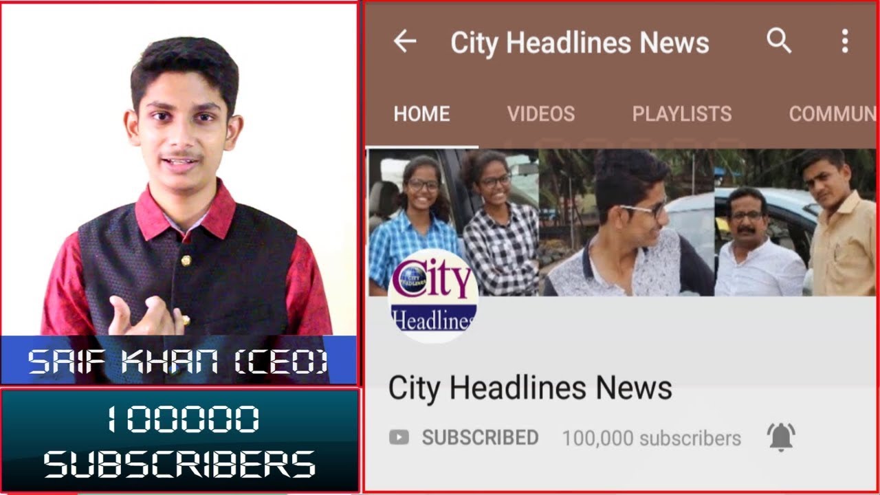 0 Subscriber to 1 Lakh Subscribers | Journey of City Headlines News | Keep Supporting Us |