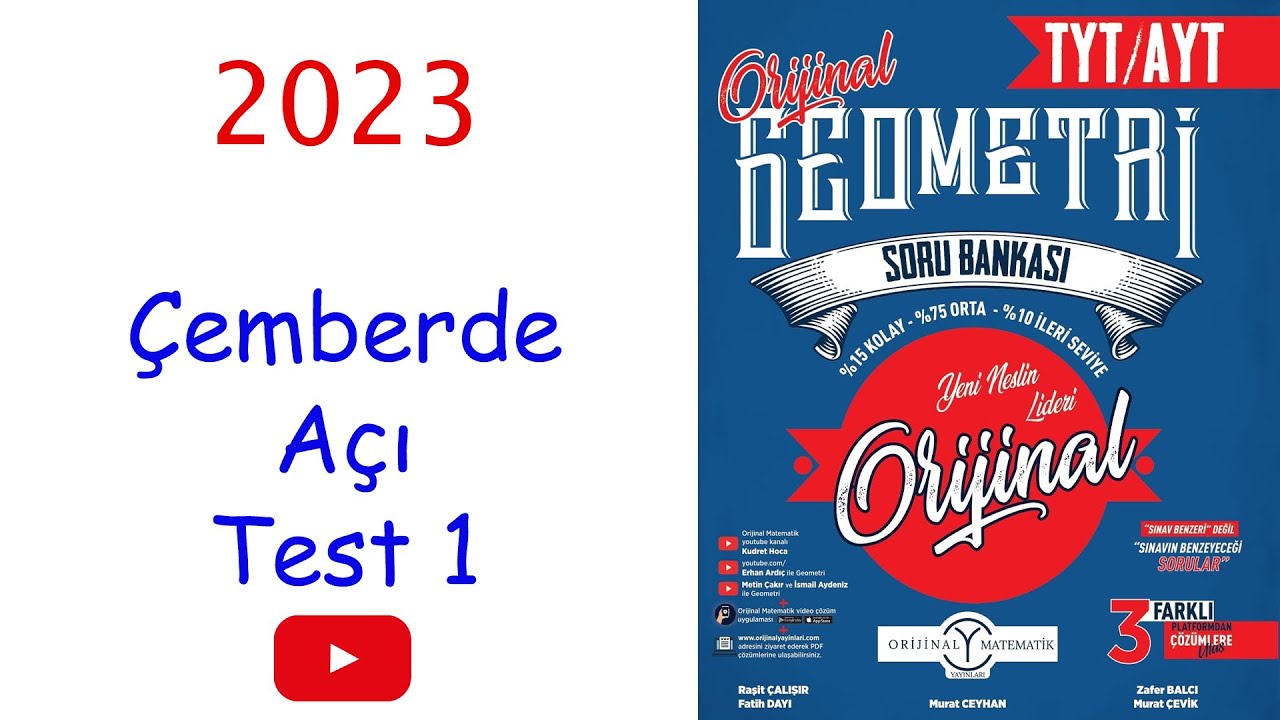 Orijinal Geometri çemberde açı test 1