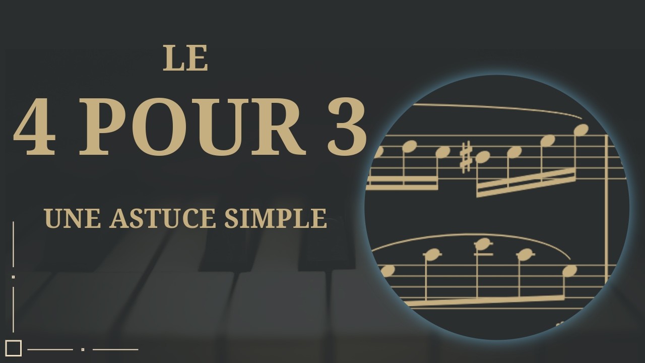 Comprendre et jouer le 4 pour 3 facilement au piano