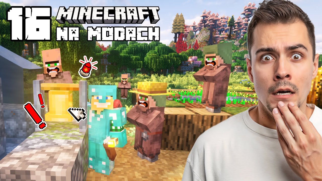 WŁĄCZYŁEM ALARM W WIOSCE xddd - MINECRAFT NA MODACH ODC. 16