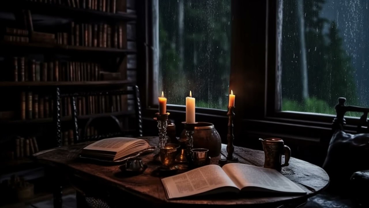 dark academia | reading unknown books in an abandoned library
