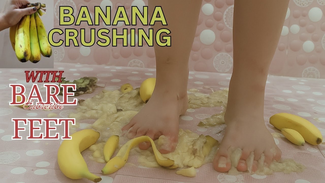 Banana Crushing Challenge with bare feet 🦶 😱