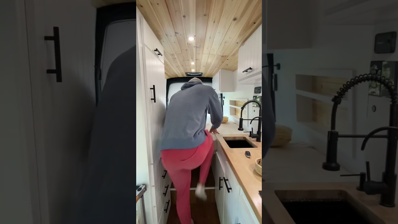 Vanlife Bed #vanlife #shorts #diy #vanbuild #vanconversion #transit #california #vantour #2023 #fun