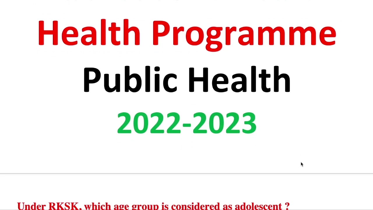 Adolescent Health & Programme  for Staff Nurse & CHO NHM 2023 Exams | 100 MCQs on Adolescent health